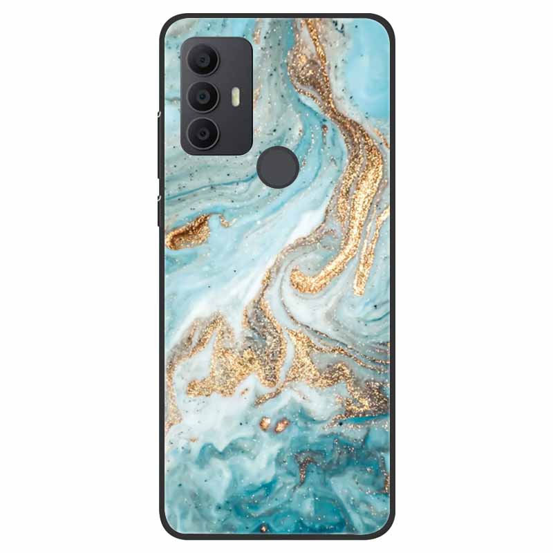 For TCL 30 SE Case Silicone Starry Space TPU Soft Back Cases For TCL 305 Cover Marble Painted for TCL 30SE TCL305 Fashion Bags