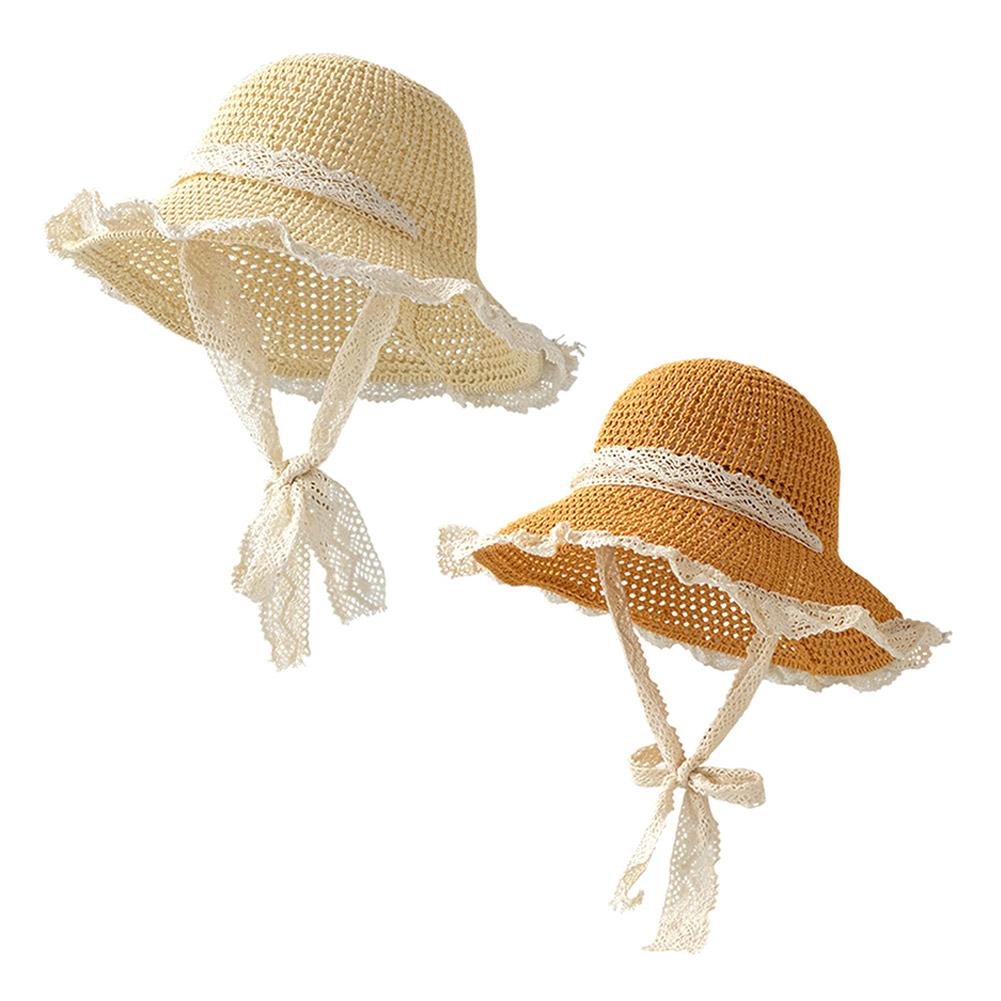 Women's Beach Hat Straw Summer Lace Sun Hat Fashion Breathable Hat Vacation Comfortable Fresh F L7U7