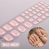 Gel Toenail Strips with File Easy Apply Remove No LED Lamp Needed Adhesive Nail Sticker Home Manicure DIY Toe Nail Polish Wrap