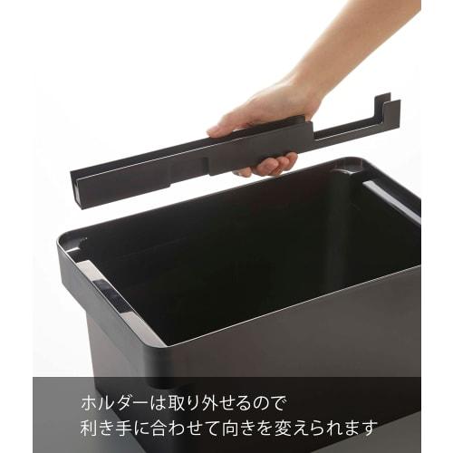 Yamazaki Bread Case with Bread Knife Holder, Black, Approx. W35.5 X D23 X H18.2cm, Tower Shape, Lid Doubles As a Cutting Board, Large Capacity, Holds