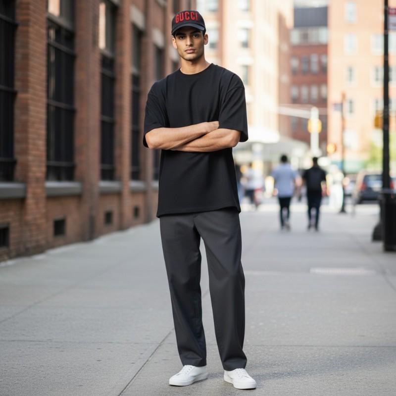 Gucci 701324 4HAOY 1060 XL Cap Black Cotton Mens