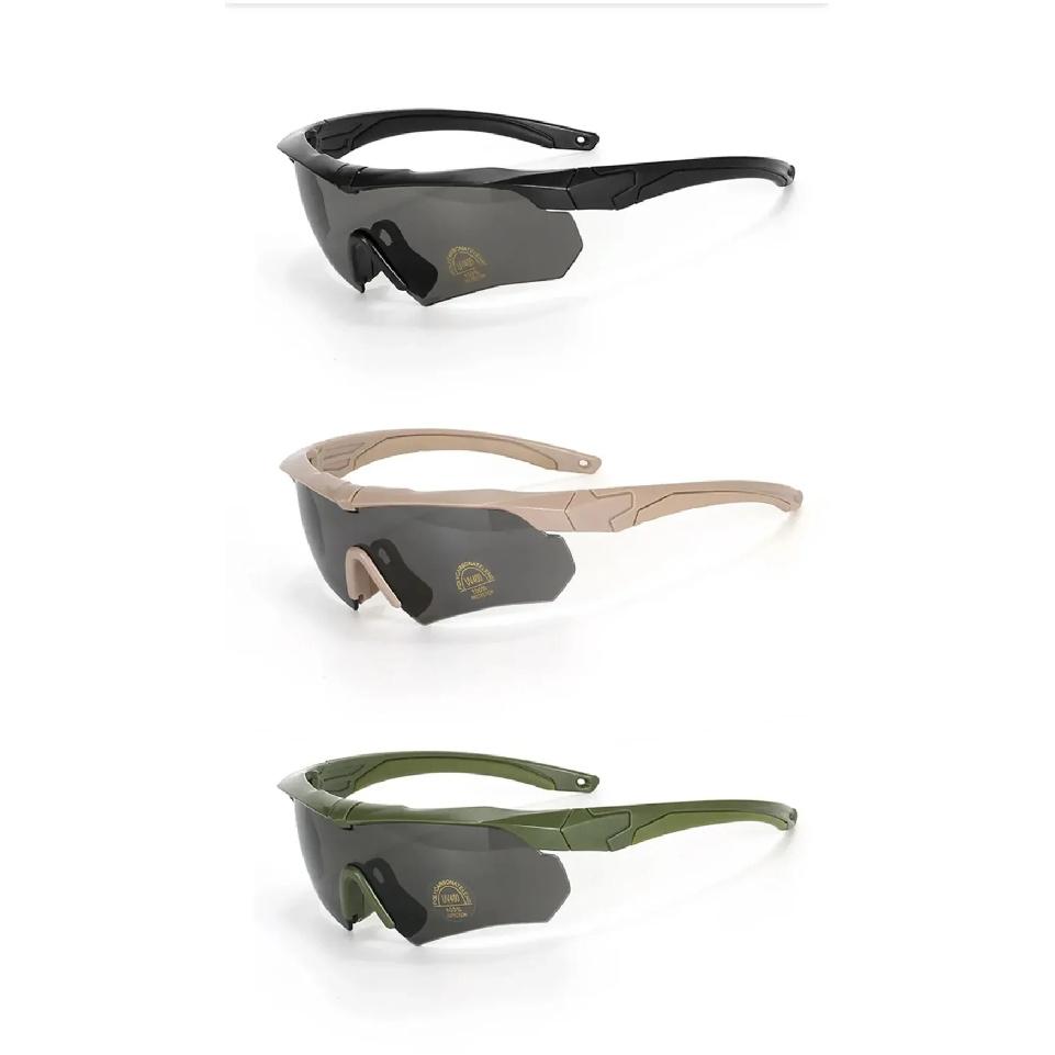 Taktische Brille CS Airsoft Winddicht Armee Schießen Polarisierte Brille HD 3 Linsen Motorrad Radfahren Outdoor Sichere Brille