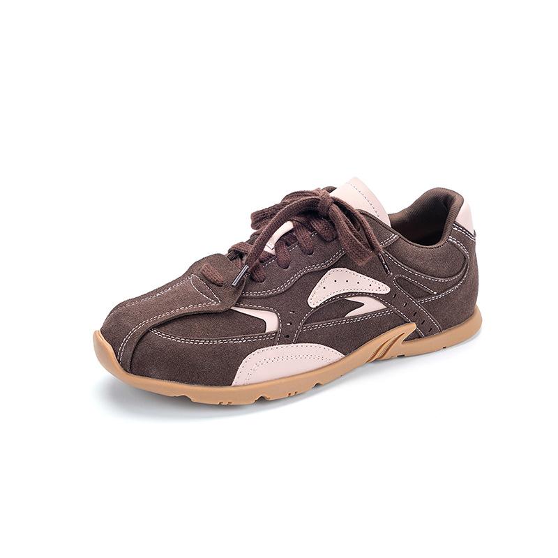 Grape mother's same casual shoes are comfortable and versatile casual little white shoes for women's autumn 2025 flat-bottomed German training shoes 