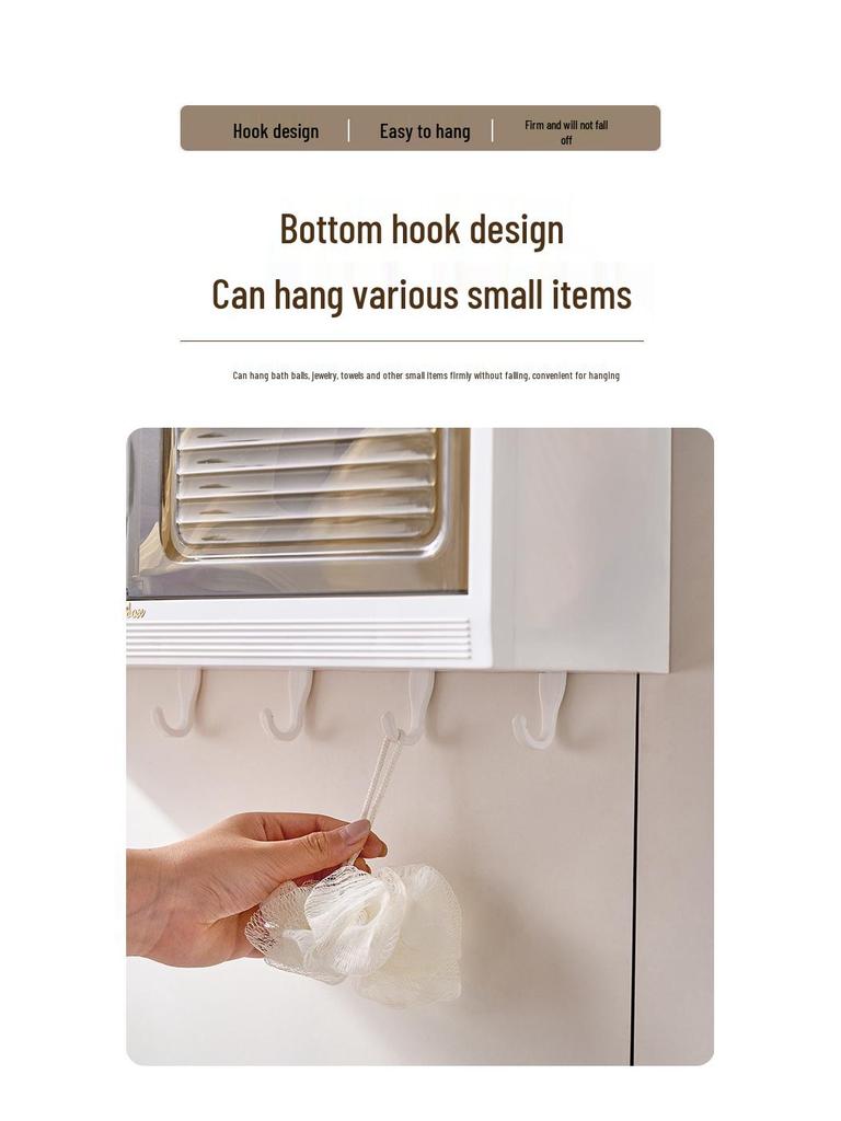 Wall-Mounted Bathroom Vanity Mirror Cabinet: Countertop & Divided Cosmetic Organizer