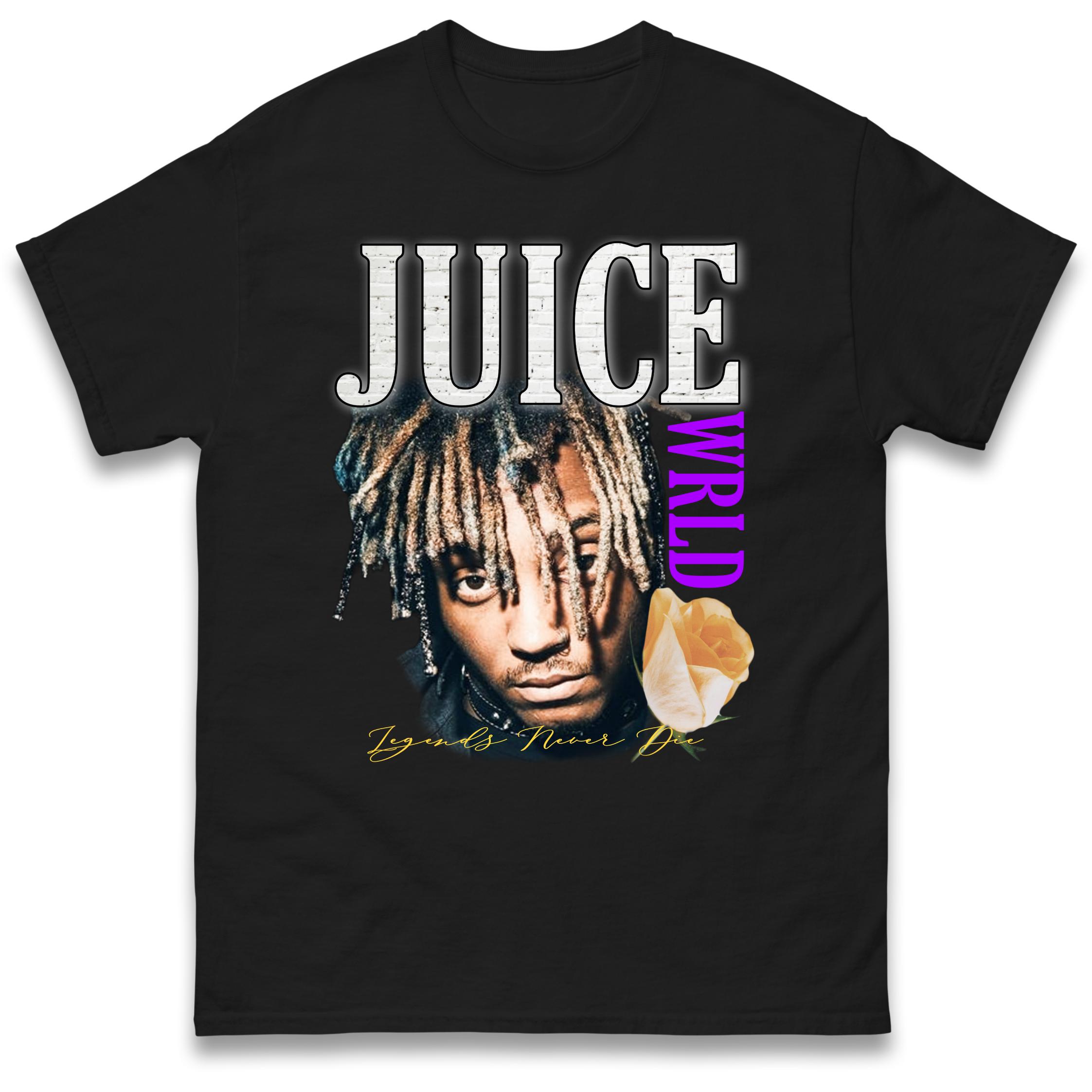 Футболка Juice Wrld Мужская Женская Топы Унисекс Футболки 100% Хлопок 2XL