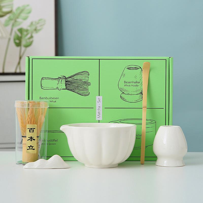 5-piece Set Japanese Matcha Blender Set Bamboo Whisk Teaspoon Brush Teaspoon Kiln Tea Tool Sets Indoor Drinking Tea Brewing