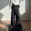 Retro Striped Wide-Leg Pants: Loose, Relaxed Old Money Style.