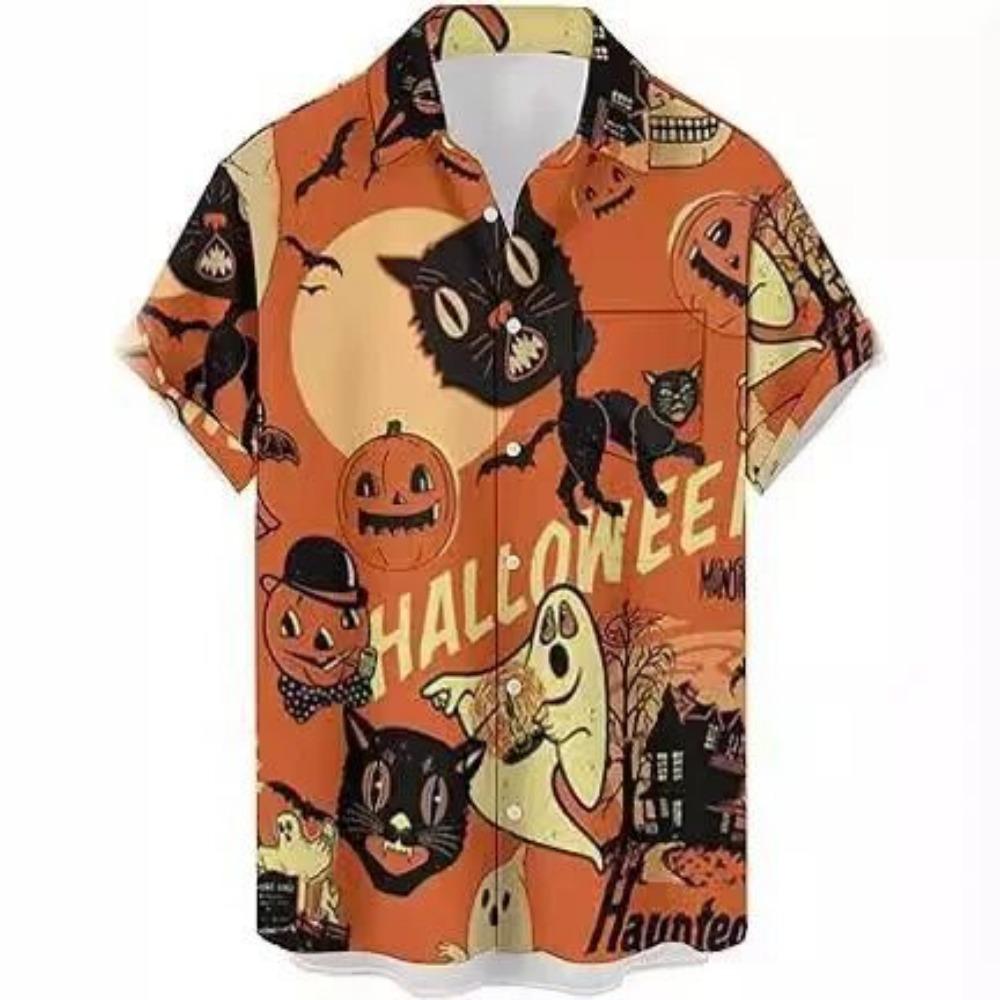 Men's Casual Printed Shirt Summer Hawaiian Beach Vacation Short Sleeve Turn-down Collar Open Cardigan Top 3D Floral Pattern