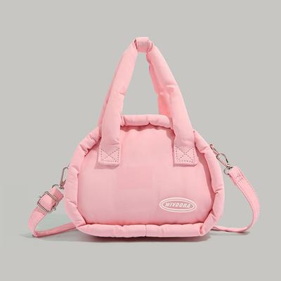 2024 New Women's Down Bag Autumn Winter Handheld Cloud Bag Niche Personality Cute Single Shoulder Crossbody Bag Trendy