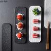 Stone Patterned Rectangular Flat Plate Sushi Plates Sashimi Plate Dining Plates Dim Sum Dish Fruit Dish Snack Bowl Dim Sum Dish