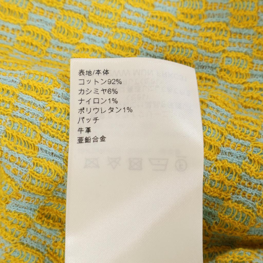 LOUIS VUITTON Checkered knit cardigan for Fall/Winter 2014 Jacket S Yellow x blueUsed