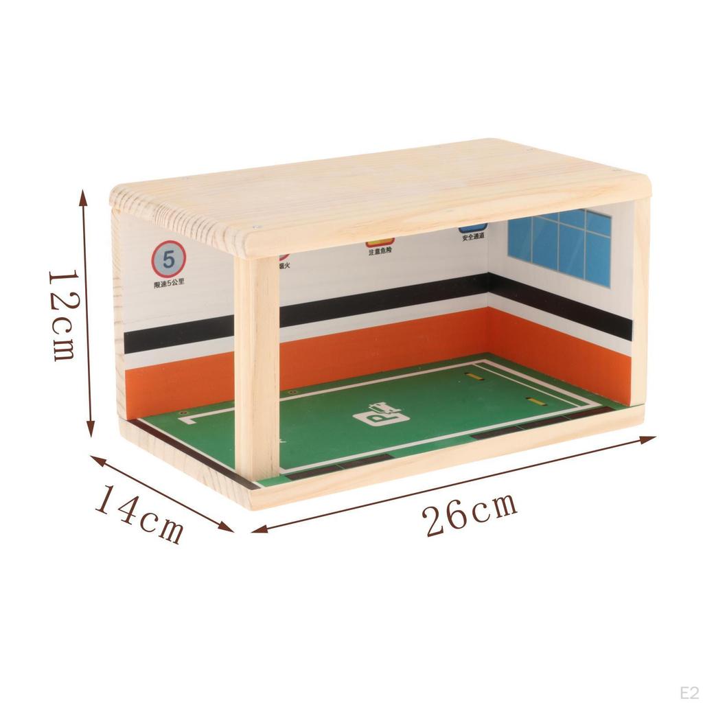 1/24 Parking Lot Scene Display Case Mini Model Car Storage Box Decorative Ornaments Simulation