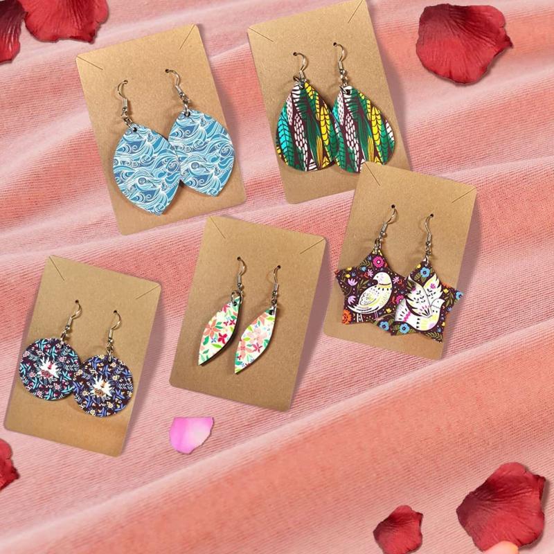 50PCS 5 Shape Sublimation Blanks Products Blanks for Women Girls DIY Christmas Jewelry Making Sublimation DIY Craft