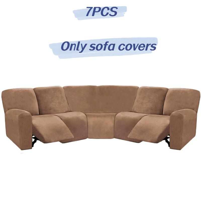 Cover Full Elastic Sofa Slipcover 5 Seater Corner Recliner Couchcover Sectional