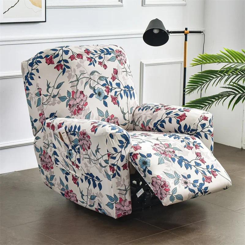 Nordische Blumen Relaxsessel Sofa Bezüge Elastischer Sofa Schutzbezug Relax Sessel Abdeckung Lounge Zuhause Haustiere Kratzfest