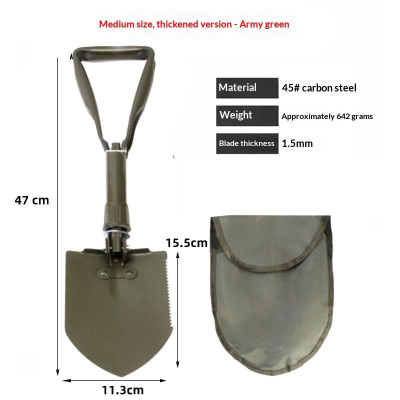 Foldable Multifunctional Engineer Shovel Thickened Outdoor Camping Tool Easy To Carry
