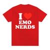 J'aime les Nerds Emo Style Années 90 T-shirt Hommes Femmes Mode Décontractée T-shirt Slogan Drôle Manches Courtes T-shirt