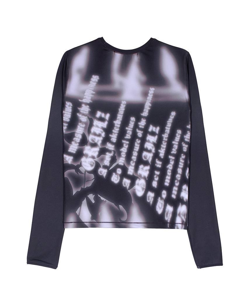 GRAILZ Blur Lettering Top [Grey]