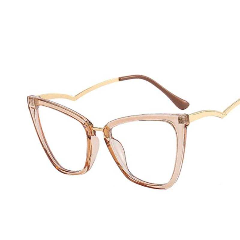 Oversize Cat Eyes Frame Clear Lens Glasses Women Men Myopia Nerd Spectacles Degree -0.5 -1.0 -2.0 -3.0 -4.0 To -6.0