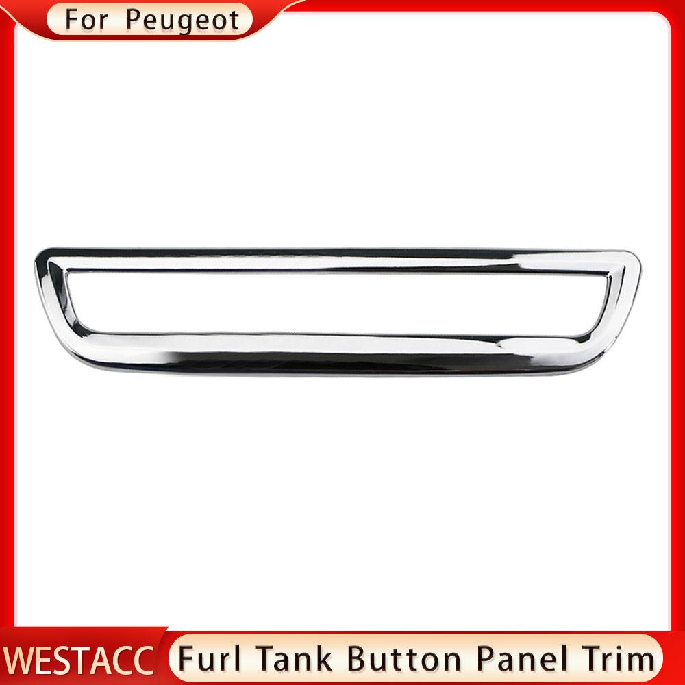 Autocolant ABS cromat pentru chei pentru mașină rezervor combustibil Panou panou ornamente ornamente autocolant pentru Peugeot 2008 2014 - LHD