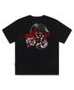 ESCAPEFROM T-shirt Oversize Manches Courtes Imprimé Cerise Noire Noir