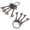 1pc Vintage Cast Iron Key Rings Ornaments Heavy Duty Metal Keys Chain Rustic Skeleton Antique Decor Bar/Home/Restaurant Wall
