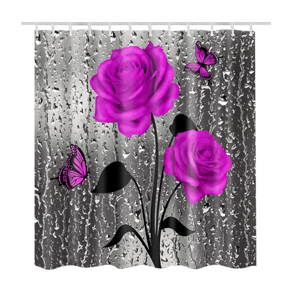 

Штори для душу з 12 гачками. Водонепроникна шторка для ванної кімнати