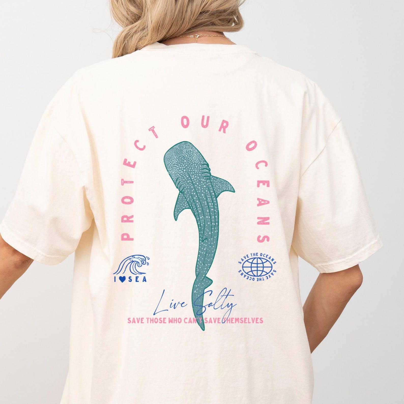 Whale Shark Comfort Colors T-Shirt, Ocean Lover Tee XL