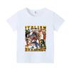 Italian Brainrot Animals Kids T-shirt Cappuccino Assassino Short Sleeve Tops for Kids Funny Meme Cute Tee Summer Clothing