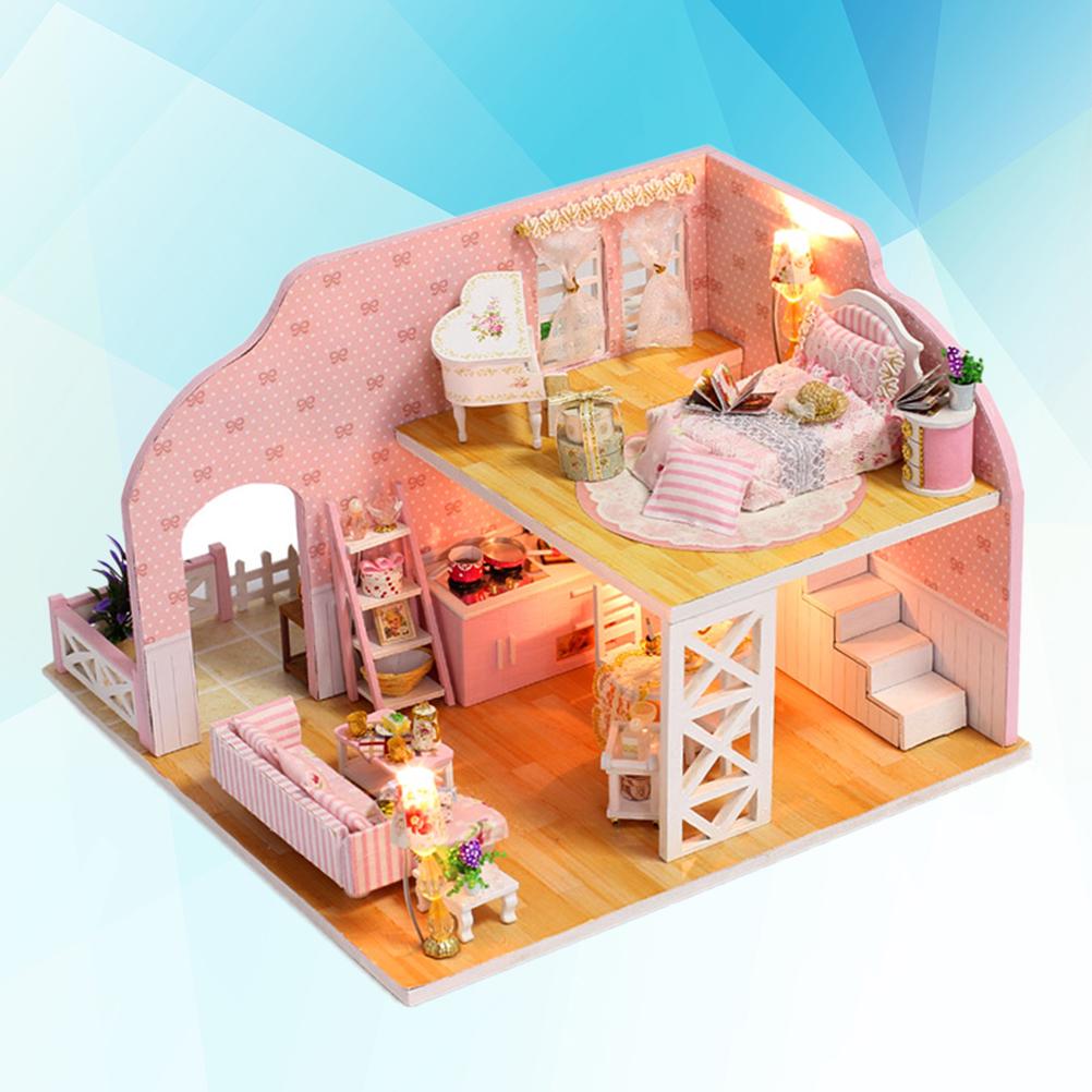 Buy 1PC Delicate Mini Lovely Cute Dollhouse DIY House Kit Miniature ...