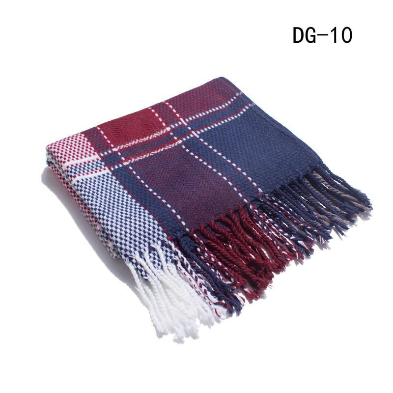 Autumn and winter new college style boys and girls couple plaid scarf air conditioner shawl Tonglu