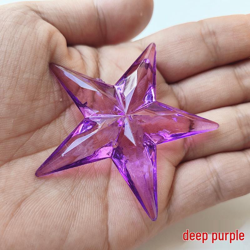 Acrylic 56MM Five-Pointed Star Pendant for DIY Wedding or Christmas Decor
