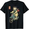 Japanese Samurai Cat On Motorcycle Kawaii Ninja Cat T-Shirt PVH Mens Womens Tank Top Sweatshirt Hoodie 475 Black