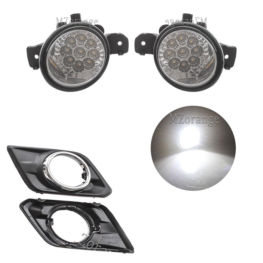 Fog Lights for Nissan X-trail T32 X trail Rogue 2014-2016 Headlight LED Fog Light Switch Harness Cover Grill Fog Lamp Assembly