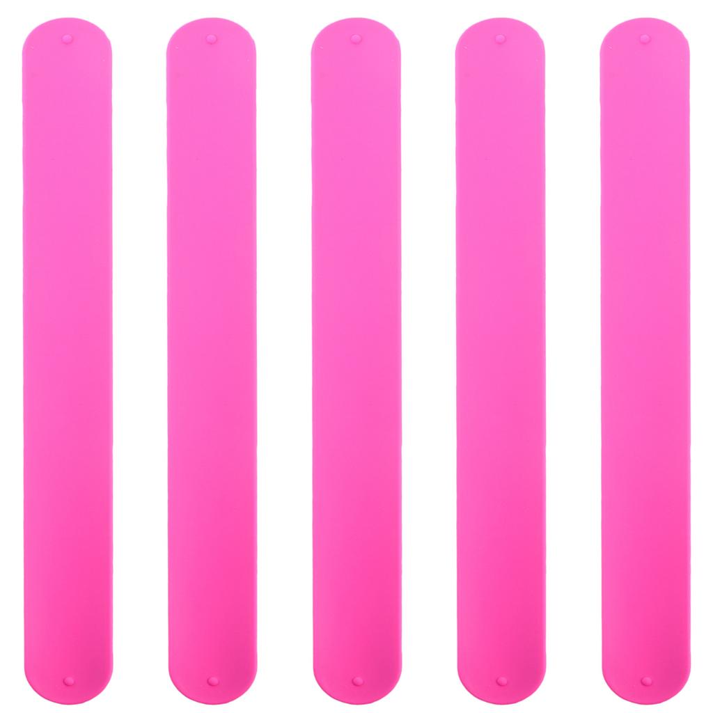 5 Stück Silikon-Slap-Armbänder Unifarbene Kinderarmbänder Party-Mitgebsel Geschenke Slap-Bänder für Festivals Geburtstage Tanz
