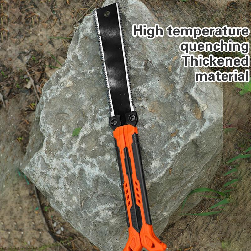 Saw Woodworking Hand Tools 14" Pocket Folding Saw Sk5 Wood Saw,13/14Tpi Double Edges Pull Saw Portable Camping Saw Flush Cut Saw