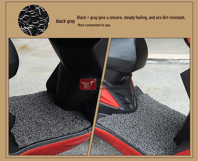 Daikin Niu Non-Slip Rainproof Electric Car Foot Pads - Imitation Calf Fire Cat Pattern