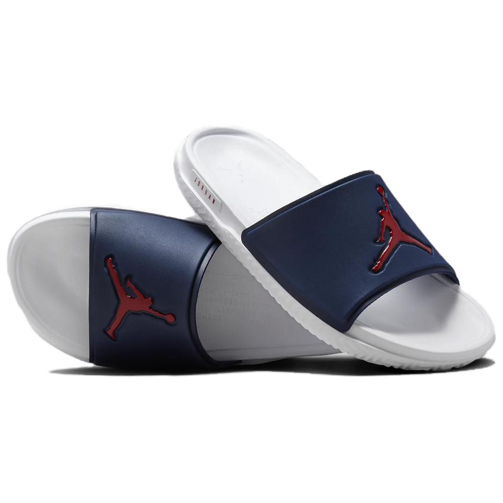 New JORDAN Jumpman Slide Midnight Navy White Gym Red FQ1598-402