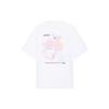 Li Ning T Shirts Unisex White Crew Neck Moderate Straight Fit AHSS911-1