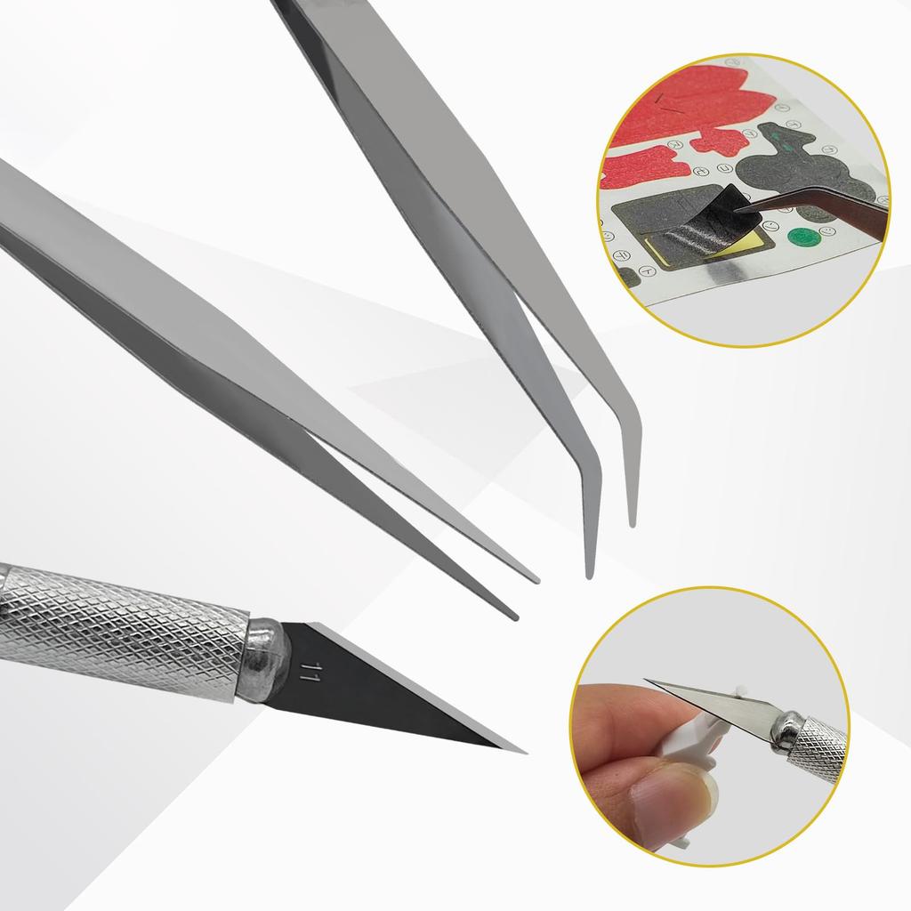 BOOSDEN Nipper Set for Plastic Thin Precision Model with Storage Ideal for Plastic Model and Gunpla Water Outlets 11-Piece Single-Edged Models,