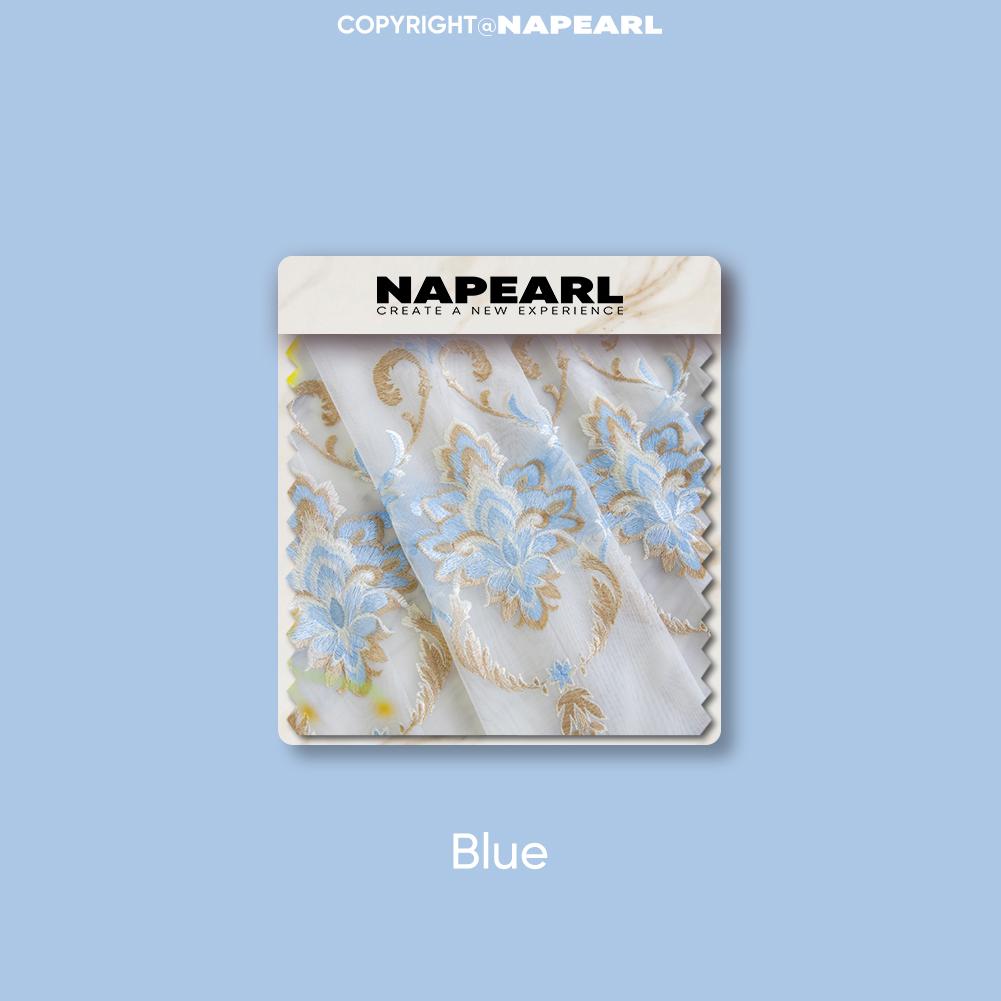 1PC NAPEARL European Embroidered Sheer Curtain Translucent 260cm Height Tulle for Living Room Bedroom Window Decoration Home Decor
