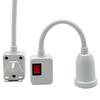 LED Light Bulb E27 Socket Lamp Base Holder Adapter Converter With Switch EU US UK Plug Energy Saving Lampada for Table E2