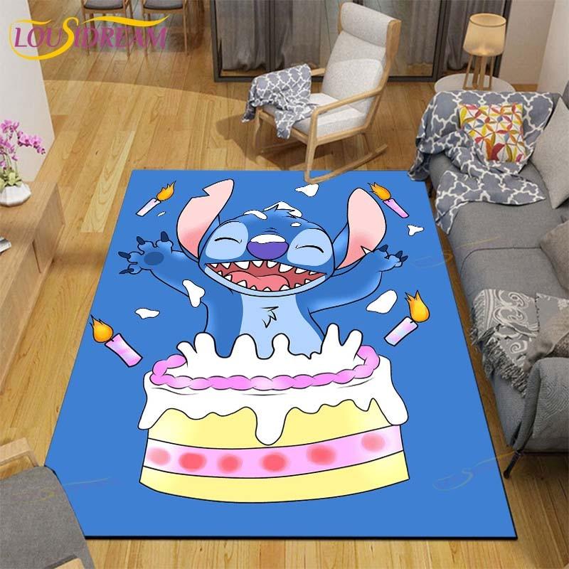 Anime Stitch Carpet Kids Carpets Living Room Tea Table Mats Bedroom Rug Washable Floor Mats Household Area Mat