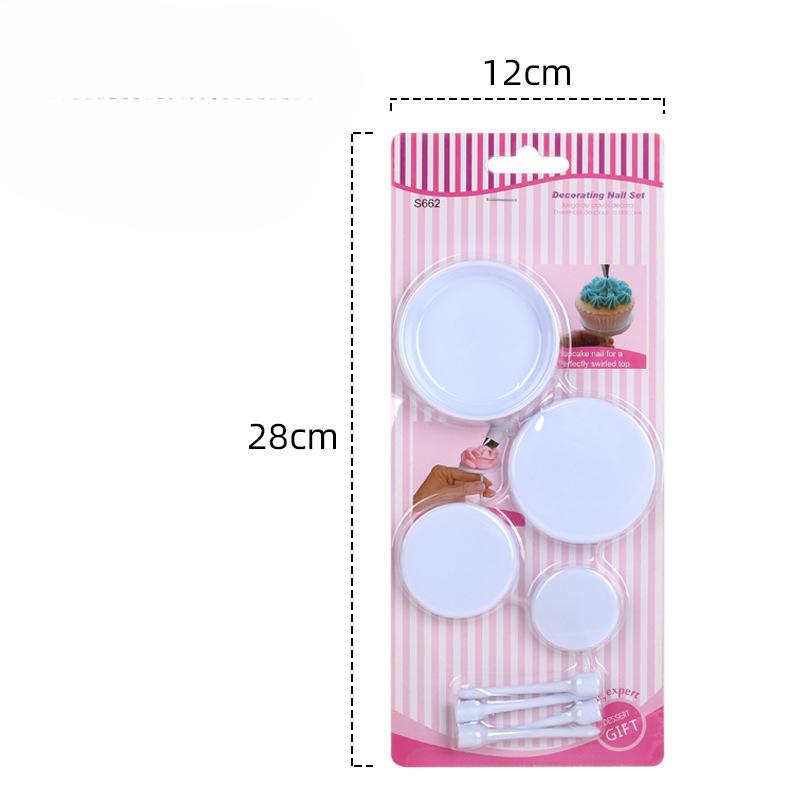 

Baking Tools: 4 Pieces Plastic Cake Piping Nails Cake Piping Trays Detachable Cake Piping Trays Mounting mold