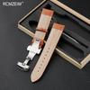Litchi Pattern Design Leather Wrist Band 18mm 20mm 22mm Men Women Strap with Butterfly Buckle Gift Box Packaging Watchband