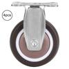4Pcs 2in TPE Rubber Removable Mute Chair Fixed Rubber Casters