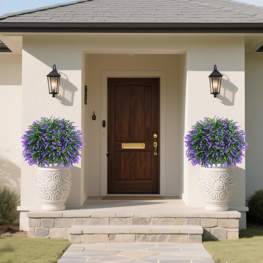 Durable Artificial Plant Artificial Topiary Ball 16 Uv Resistant Artificial Lavender Topiary Ball with for Indoor for Front