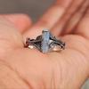 Ring, Bohemian Vintage Leaf Rectangle Zircon Women's Hug Ring