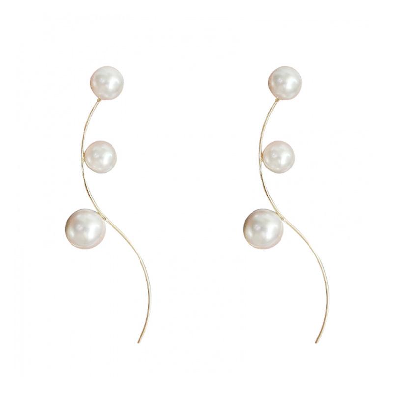 

Элегантные серьги-пусеты с жемчугом в корейском стиле для изысканного образа