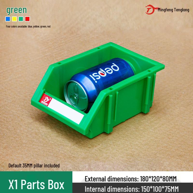 Angled Entry Heavy-Duty Plastic Storage and Organizer Box for Components and Hardware